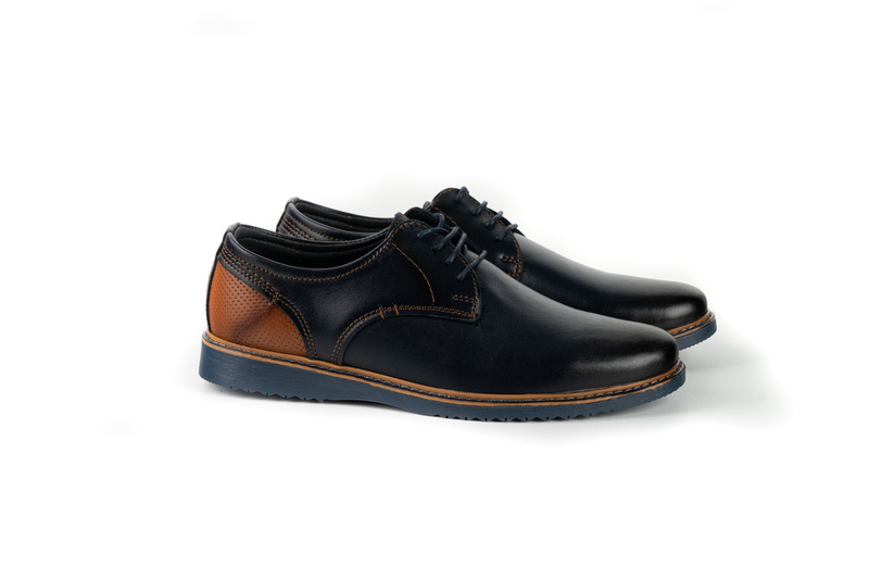 Pantofi Casual Barbati Bleumarin din Piele naturala 1037
