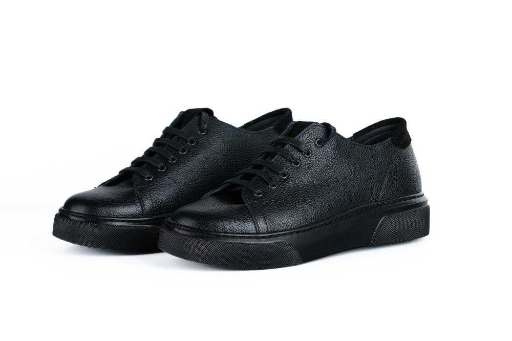 Pantofi Negri Casual din Piele Naturala pentru barbati - 1062