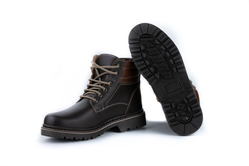 Bocanci Casual Barbati Maro din Piele naturala 3004