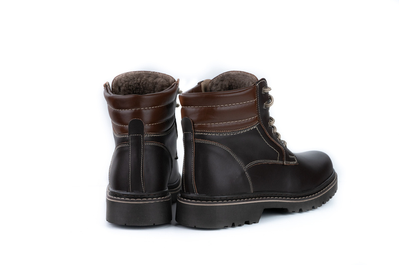 Bocanci Casual Barbati Maro din Piele naturala 3004