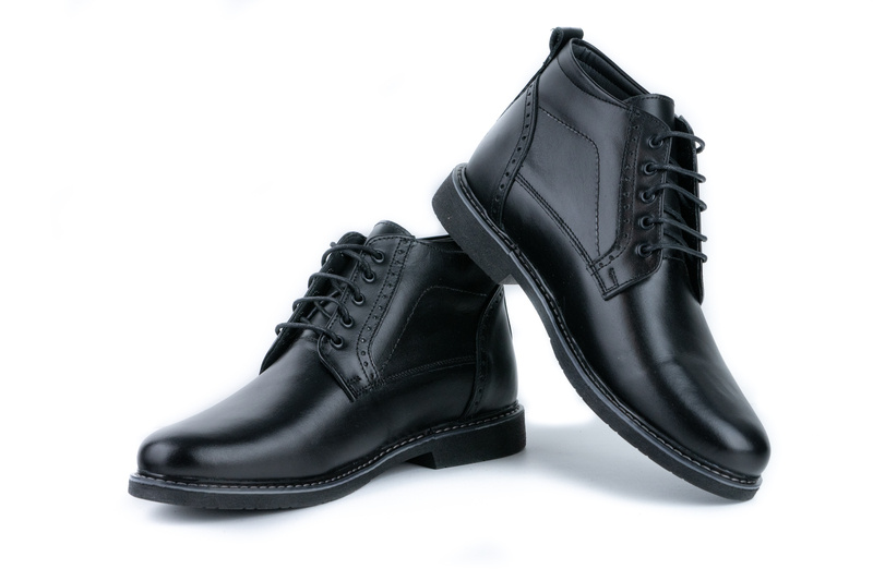 Ghete Casual Barbati Negru din Piele naturala 3020