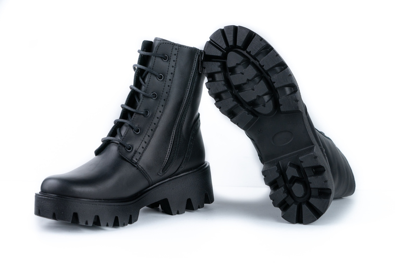 Ghete Casual Dama Negru din Piele naturala 4003