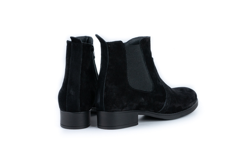 Ghete Casual Dama Negru din Piele naturala 4017