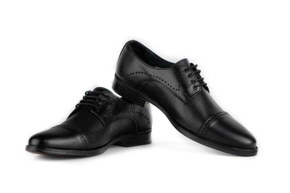Pantofi Elegant Barbati Negru din Piele naturala 1056