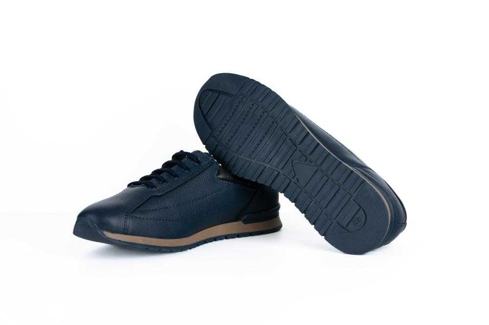 Pantofi Bleumarin Sport Casual din Piele Naturala Pentru Barbati - 1069