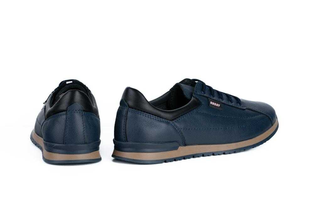 Pantofi Bleumarin Sport Casual din Piele Naturala Pentru Barbati - 1069