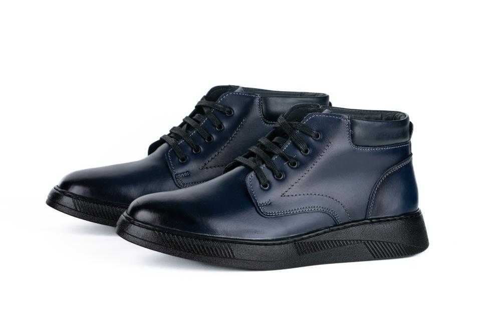 Ghete Bleumarin Din Piele Naturala Pentru barbati - 3023