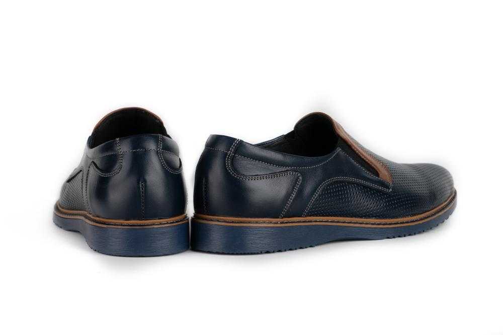 Pantofi Casual Barbati Bleumarin din Piele naturala 1051
