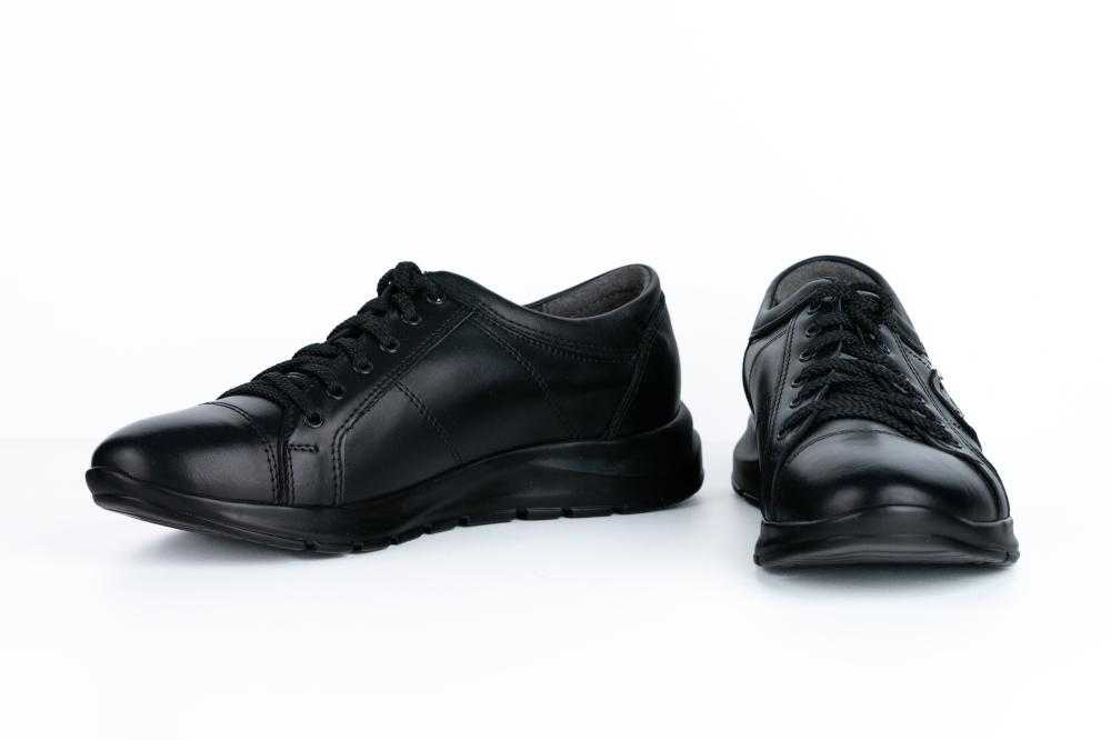 Pantofi Negri Casual din Piele Naturala pentru Barbati - 1064