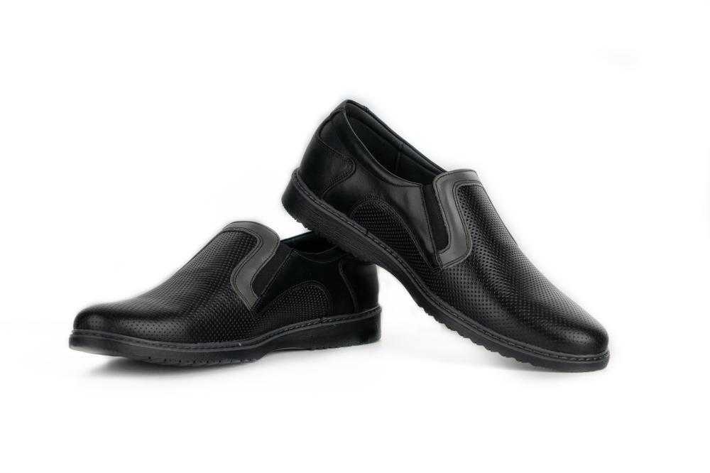 Pantofi Casual Barbati Negru din Piele naturala 1050