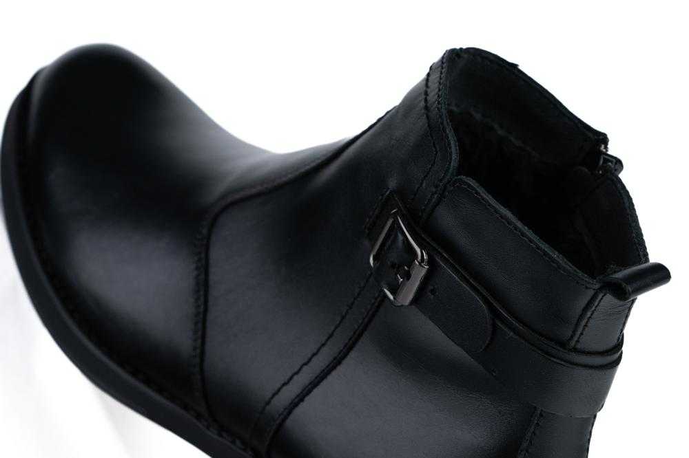 Ghete Negre de Dama din Piele Naturala - 4024