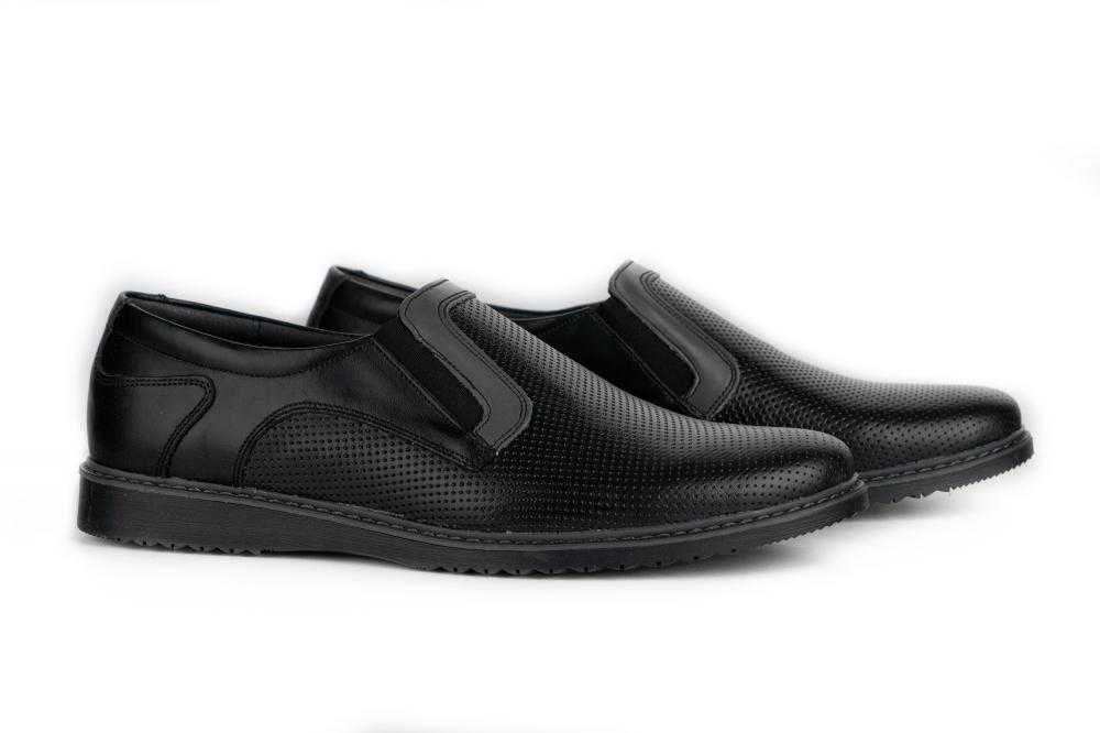 Pantofi Casual Barbati Negru din Piele naturala 1050