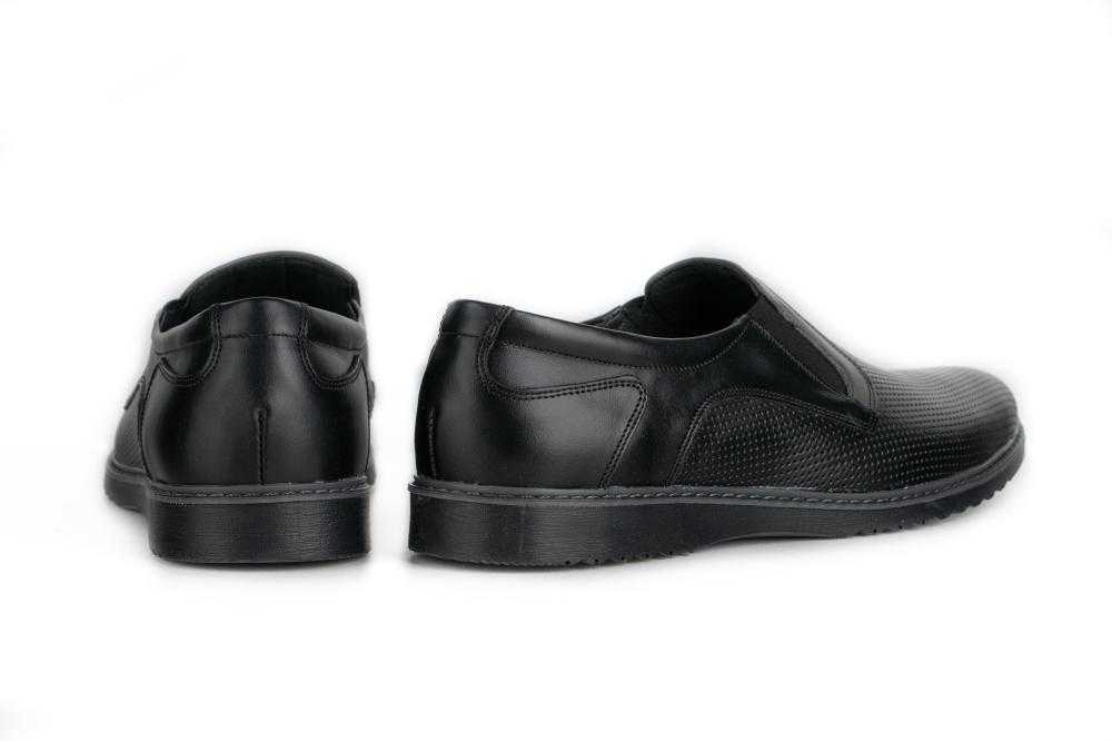 Pantofi Casual Barbati Negru din Piele naturala 1050